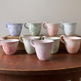 Marbleized Ceramic Mugs - Bon Ton goods