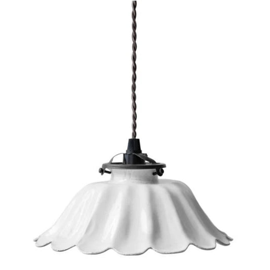 Marguerite Small Pendant Light with Canopy | Astier de Villatte: Exclusive Pre-Order Item - Bon Ton goods