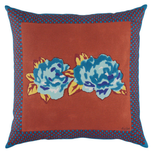 Double Peonia Rust Old Pink Cushion Cover – 60X60 | Lisa Corti