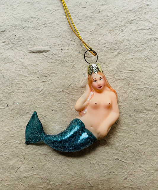 Mermaid Glass Ornament - Bon Ton goods