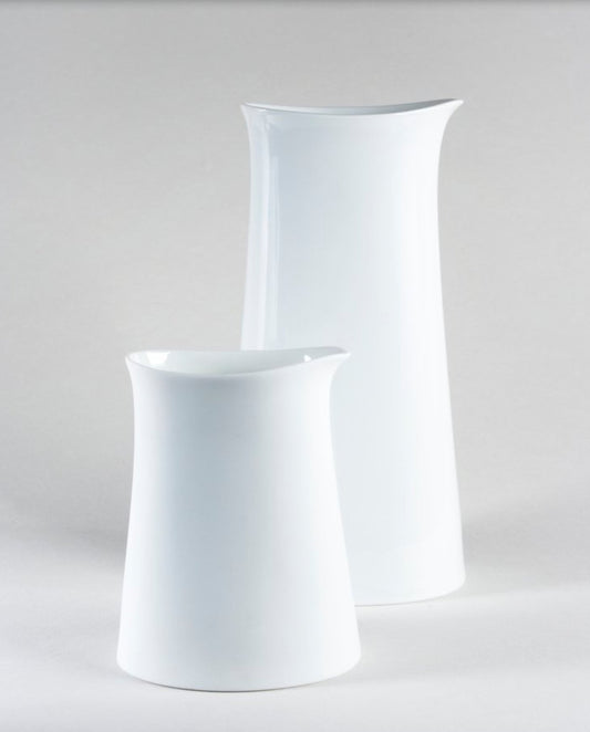 Milk and Creamer Pitcher Set, White Porcelain | Ted Muehling for Nymphenburg - Bon Ton goods