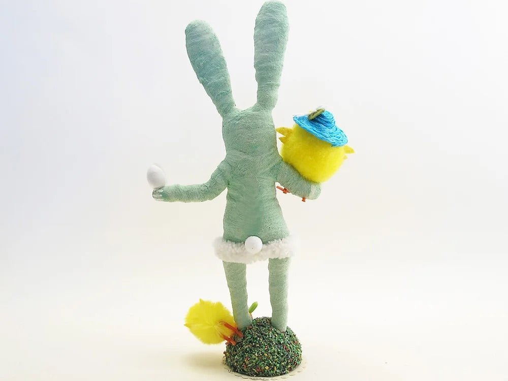 Mint Bunny Child Figure - Vintage by Crystal | Vintage by Crystal Spun Cotton Ornament - Bon Ton goods