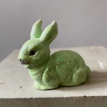 Mint Green Glitter - Extra Small Bunny Lying, | Ino Schaller - Bon Ton goods