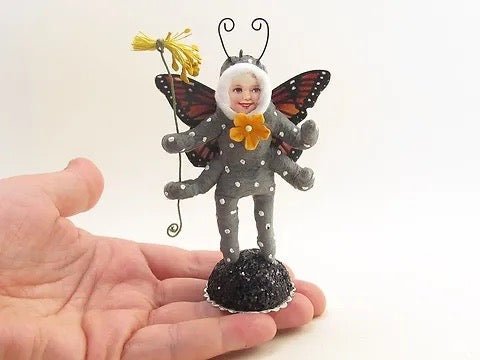 Monarch Butterfly Child - Vintage Inspired Spun Cotton | Vintage by Crystal Spun Cotton Ornament - Bon Ton goods