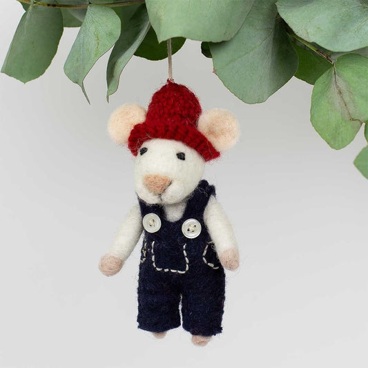 Mouse Carpenter Ornament | Christmas Ornament - Bon Ton goods