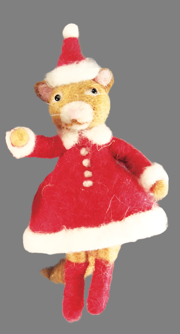 Mrs. Cat Christmas Claus | Christmas Ornament