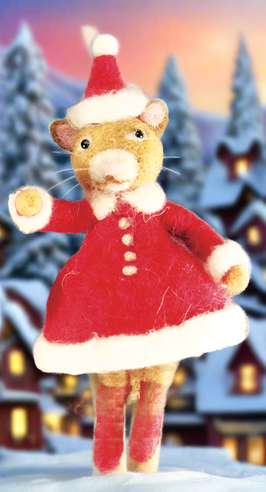 Mrs. Cat Christmas Claus | Christmas Ornament - Bon Ton goods