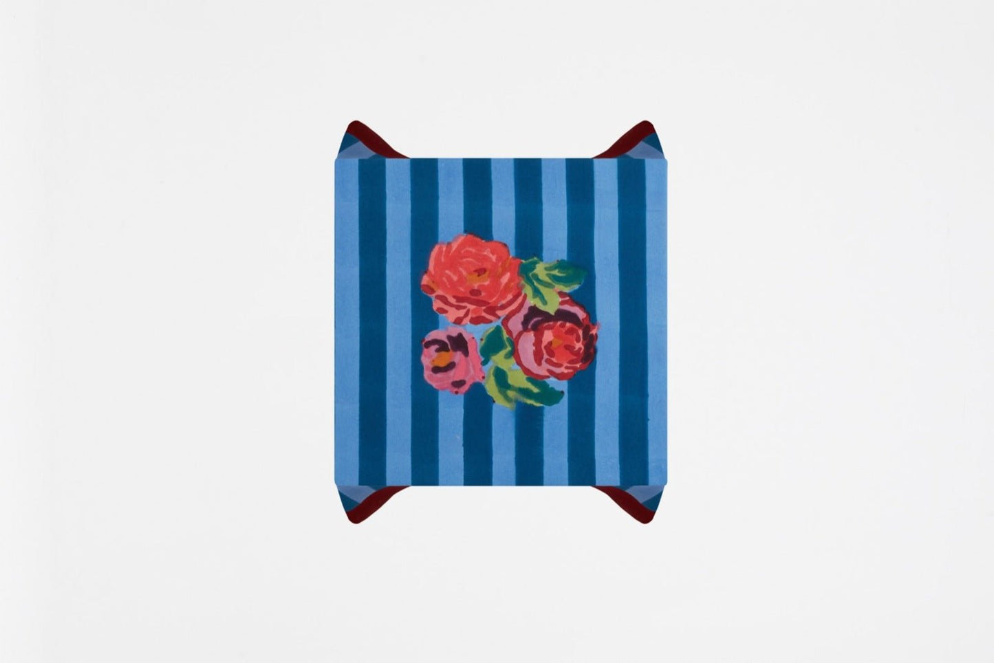 Nizam Stripes Ferozi Sugar - Natural Cotton Cloth - Bon Ton goods