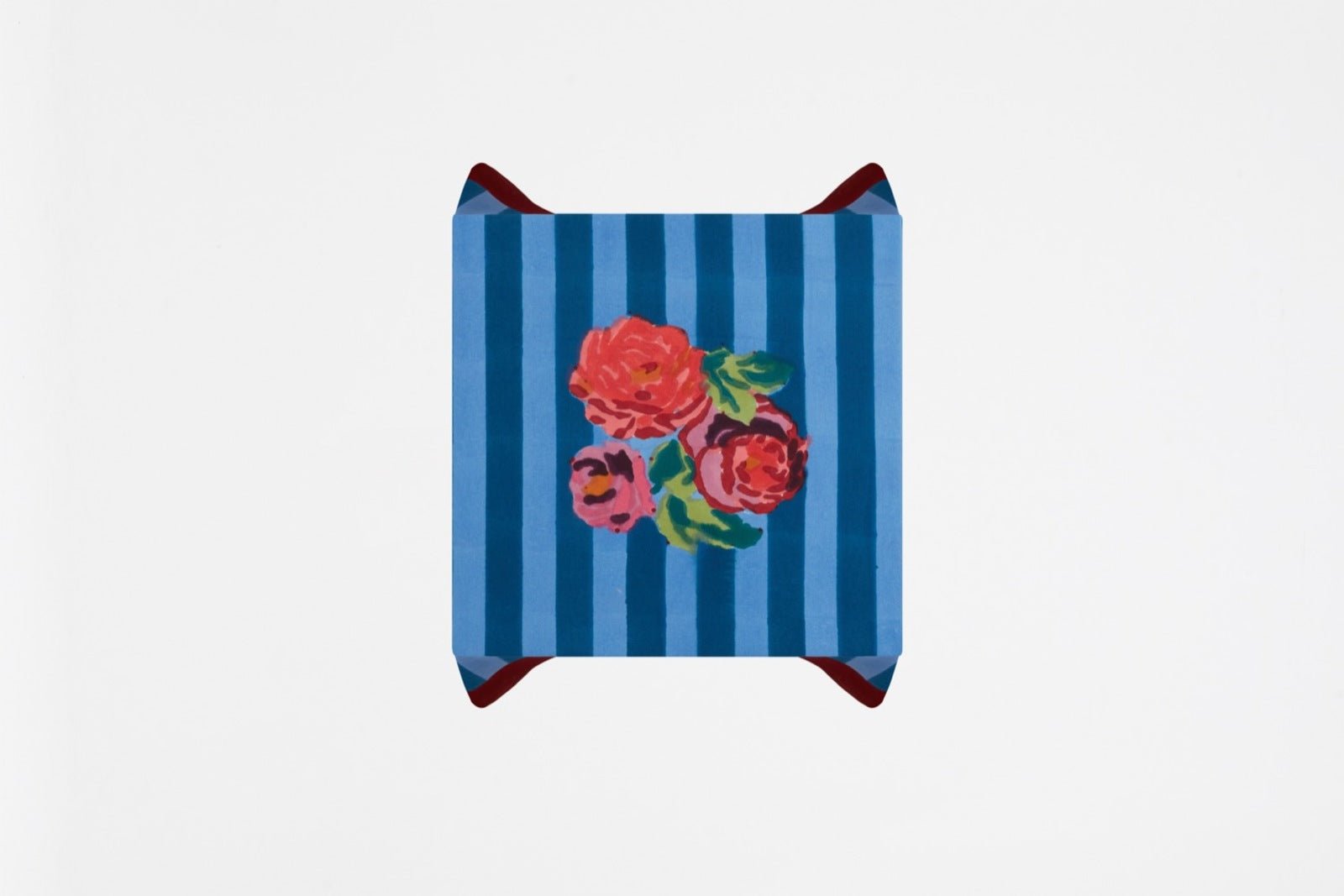 Nizam Stripes Ferozi Sugar - Natural Cotton Cloth - Bon Ton goods