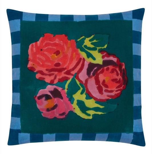 Nizam Stripes Ferozi Sugar Pillow - Bon Ton goods