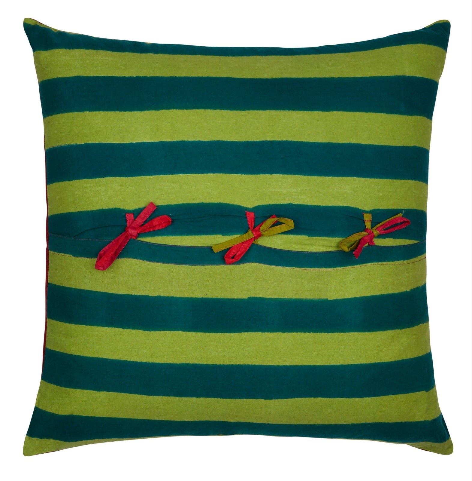 Nizam Stripes Ferozi Sugar Pillow - Bon Ton goods