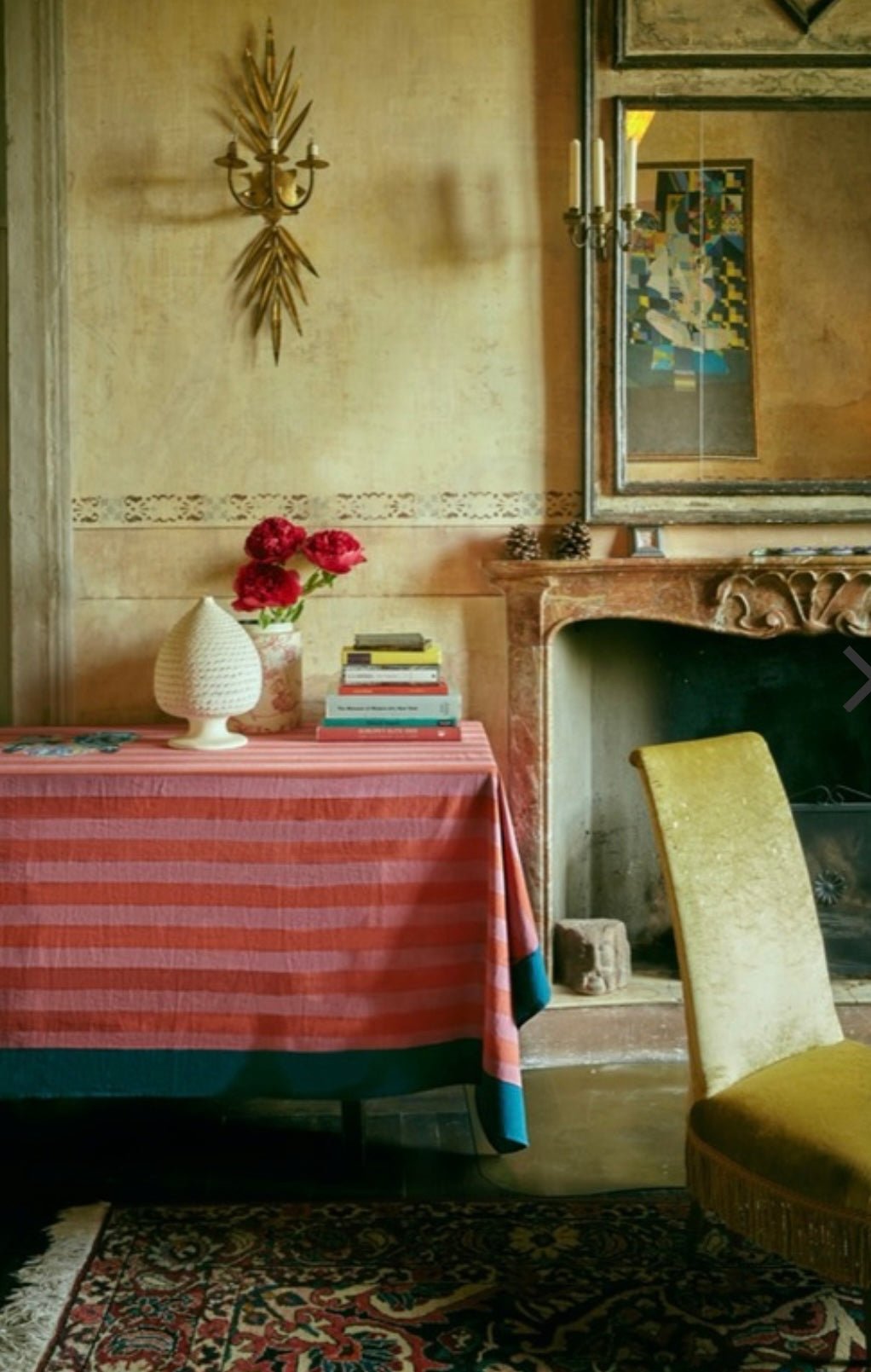 Nizam Stripes Old Pink Rust - Cotton Cloth - Bon Ton goods