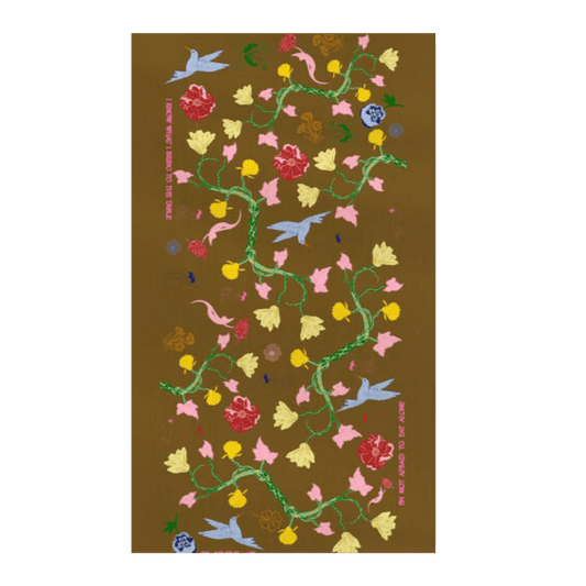 NojiNoji I'm Not Afraid to Eat Alone Tablecloth (Brown) - Bon Ton goods