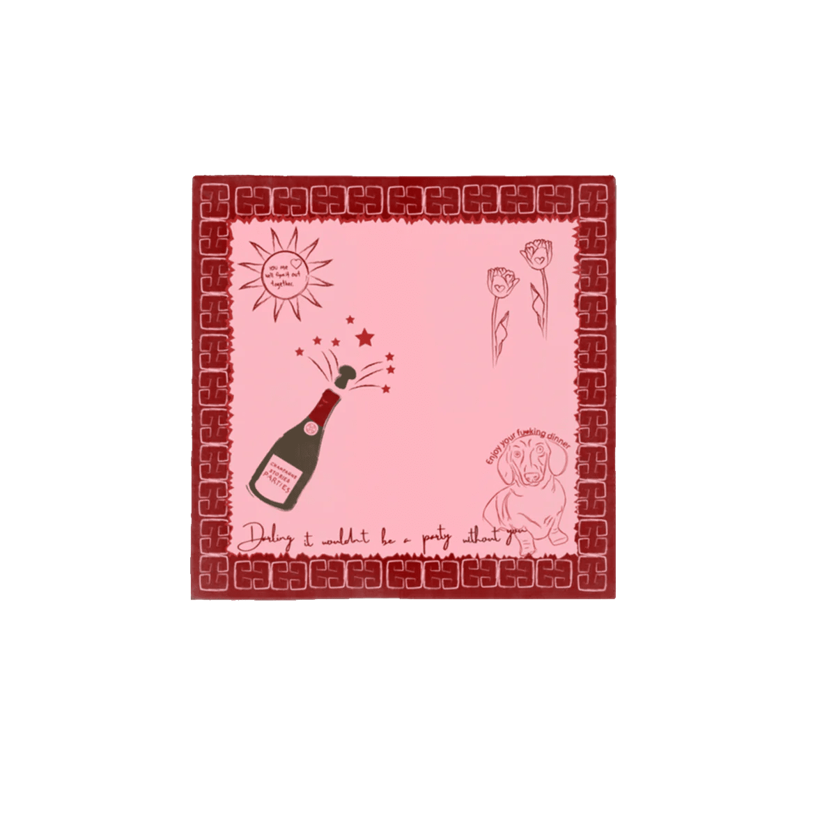 NojiNoji Lauren Napkin (Pink) - Bon Ton goods