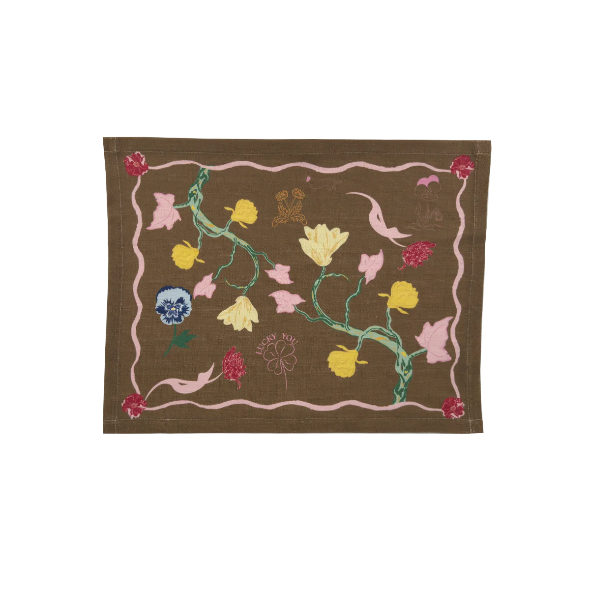 Lucky You Placemat (Brown)