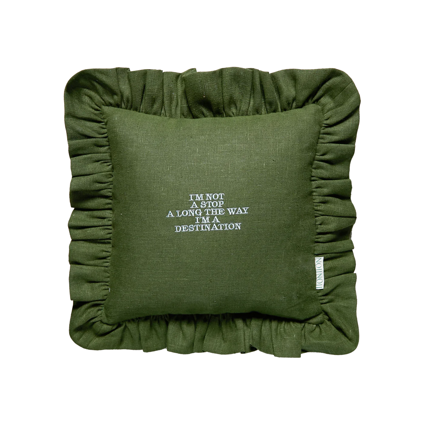 Diana Frill Cushion (Dark Green)