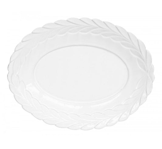 Oval César Platter with Laurels | Astier de Villatte: Exclusive Pre-Order Item - Bon Ton goods