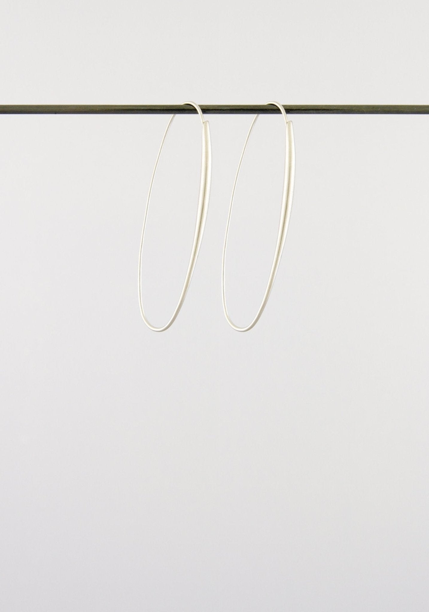 Oval Hoops White Gold - Bon Ton goods