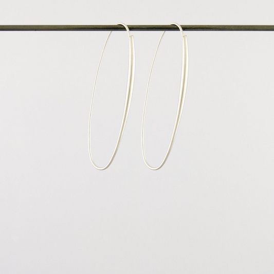 Oval Hoops White Gold | Ted Muehling
