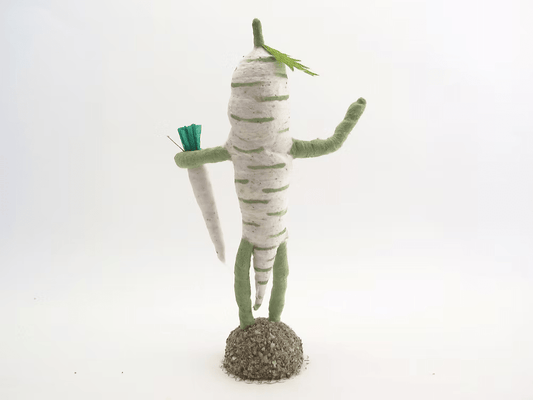 Parsnip Person Figure | Vintage by Crystal Spun Cotton Ornament - Bon Ton goods