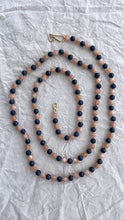 Load image into Gallery viewer, Peach Moonstone and Blue Sapphire Necklace - Bon Ton goods
