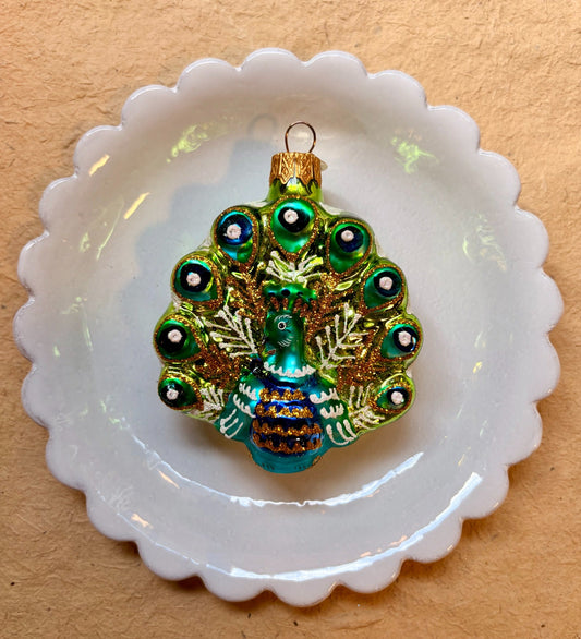 Peacock Christmas Ornament - Bon Ton goods
