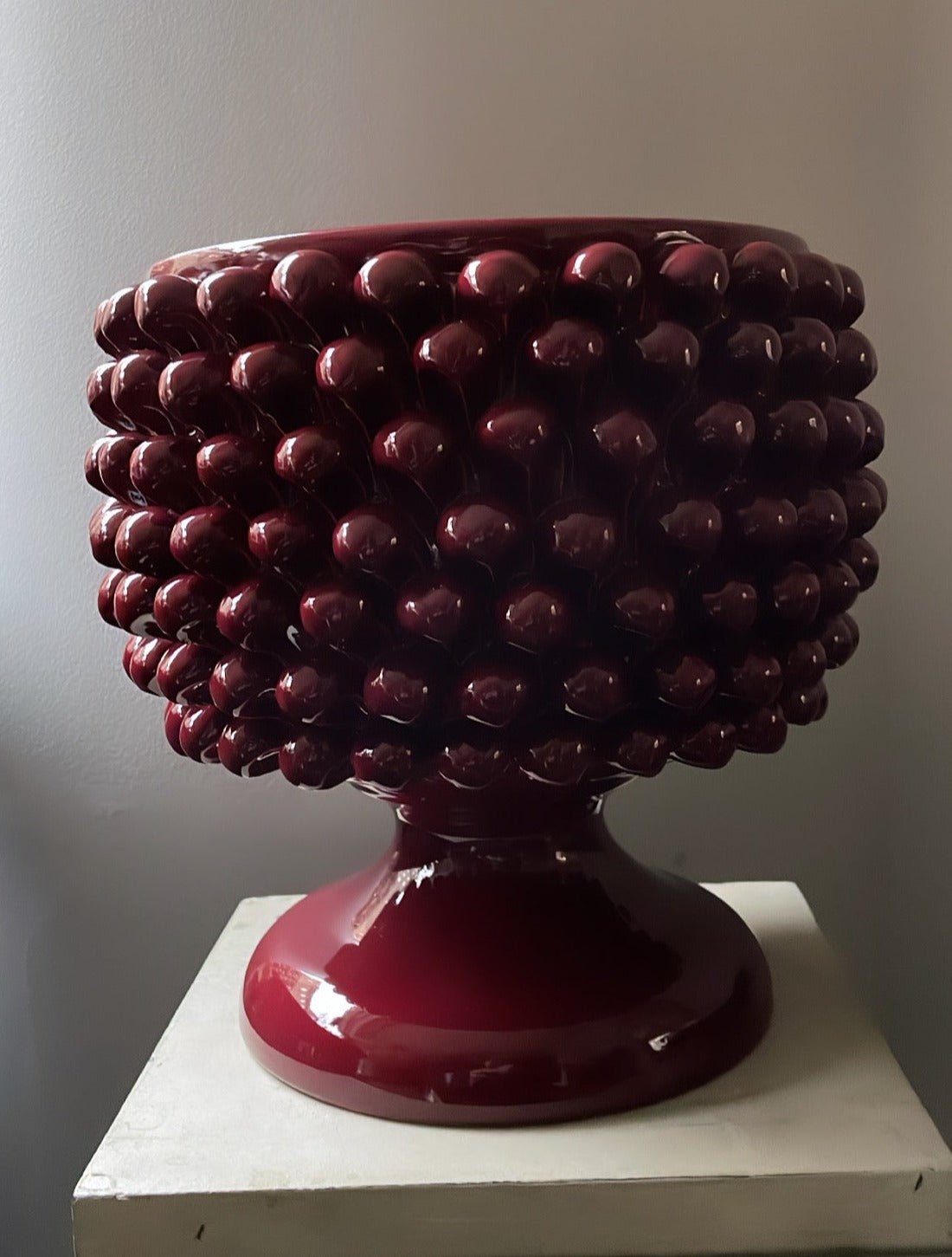 Pinecone Bowl Bordeaux Large - Bon Ton goods