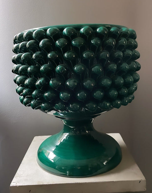 Pinecone Bowl Dark Copper Green Large - Bon Ton goods