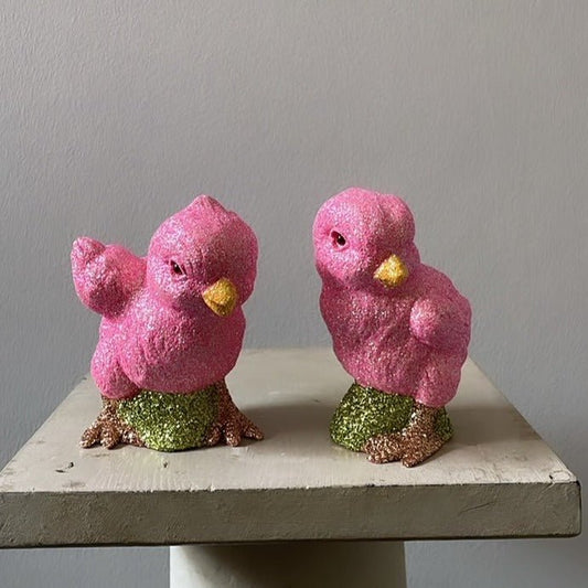 Pink Chick Glitter Chicken - Spreading Wings - Ino Schaller - Bon Ton goods