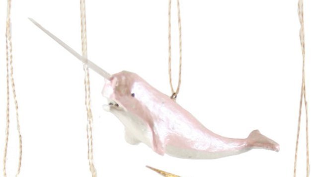 Pink Festive Narwhal | Christmas Ornament - Bon Ton goods