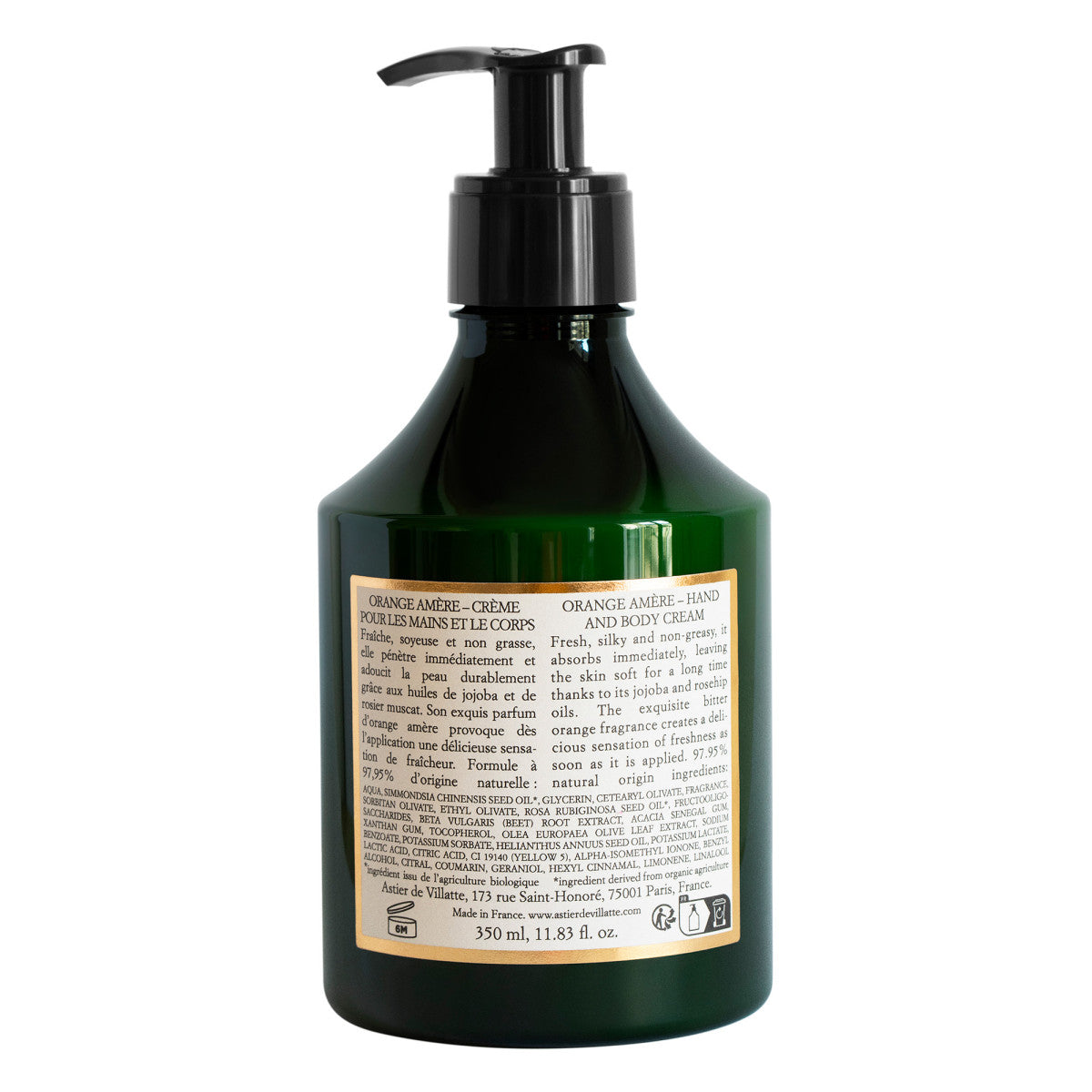 Orange Amère Body and Hand Cream - ASTIER de VILLATTE