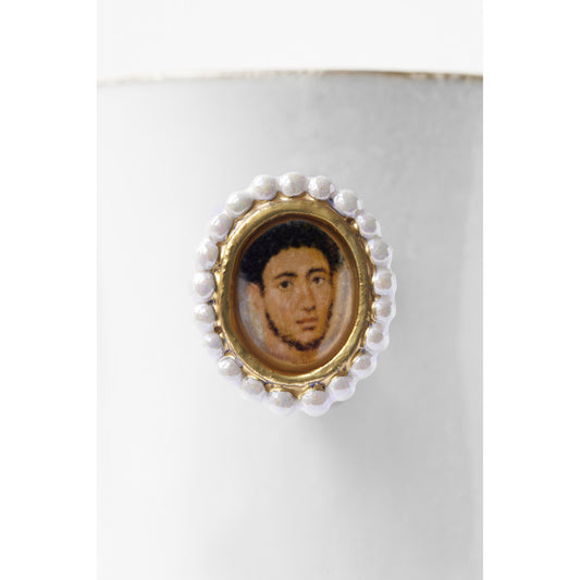 Fayum Portrait of Man Ring Cup, Serena Carone by Astier de Villatte, official product view 2