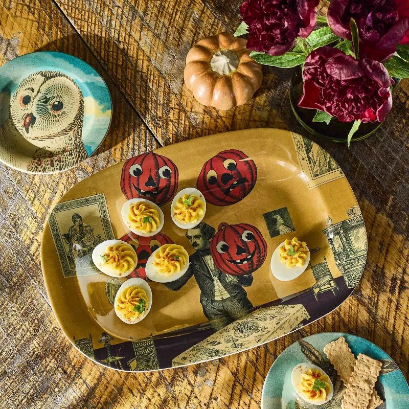 Pumpkin Juggler Rectangle Serving Platter | John Derian - Bon Ton goods