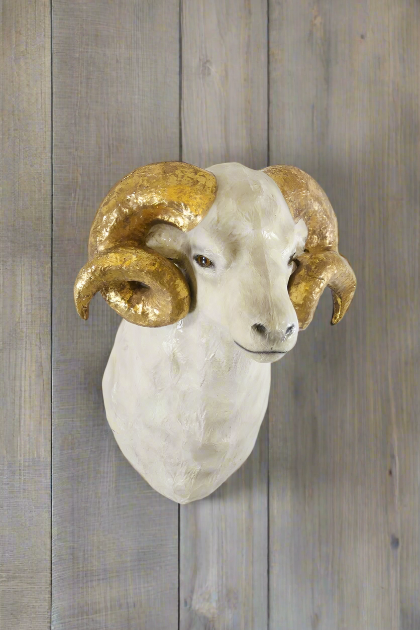 Ram Mount with Gold Horns