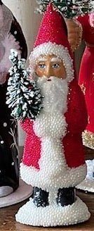 Red Beaded Santa | Ino Schaller - Bon Ton goods