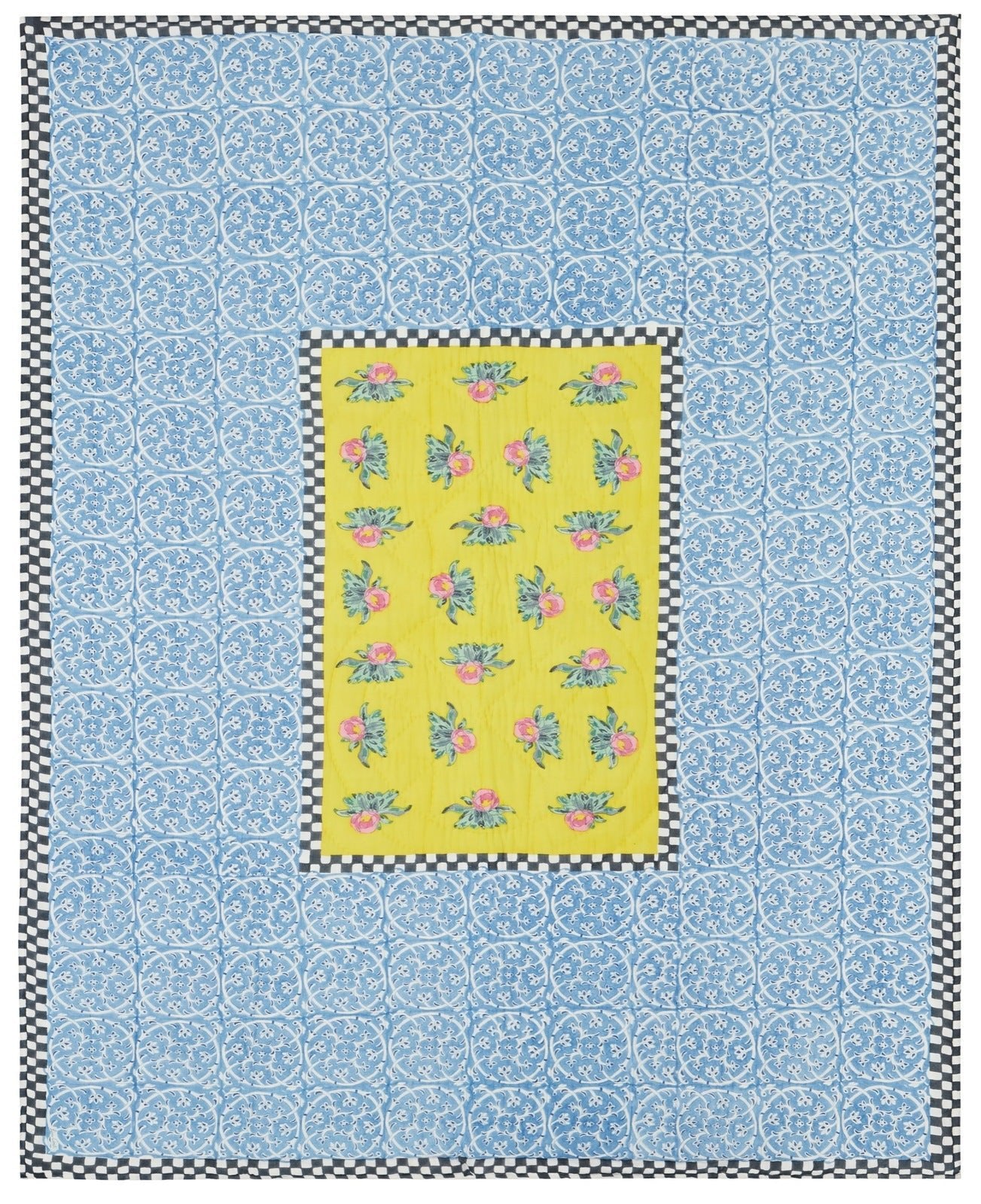 REVERSIBLE QUILT Tiles Yellow - Bon Ton goods