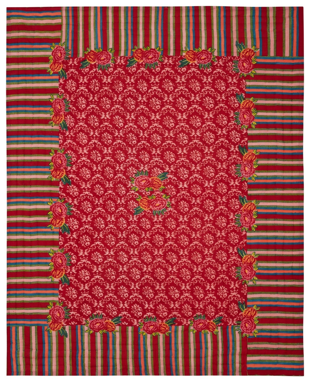 Love Flower Red Quilt 220 x 270 - Lisa Corti