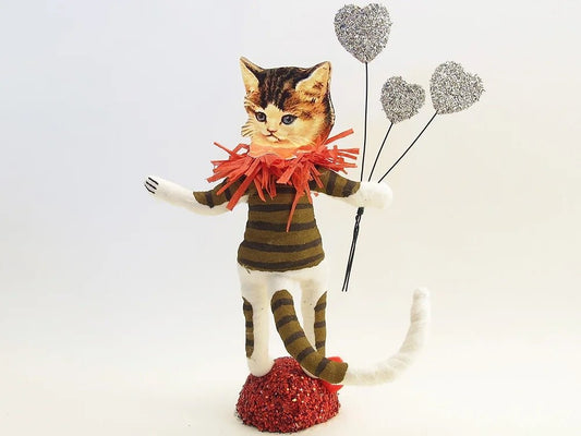 Romantic Cat Figure - Vintage by Crystal - Bon Ton goods
