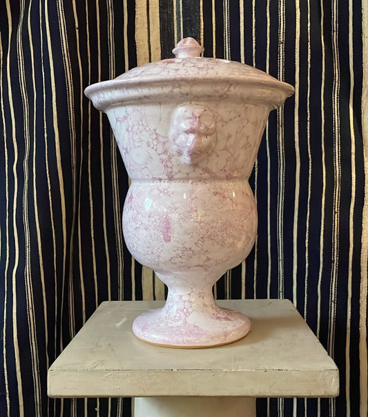 Rosa/Light Purple Marbleized Bouquetière - Tulipiere Lion Tulip Vase – Large | Handmade Erik Bendtsen Ceramics - Bon Ton goods