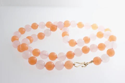 Rose and Orange Quartz Necklace - Bon Ton goods