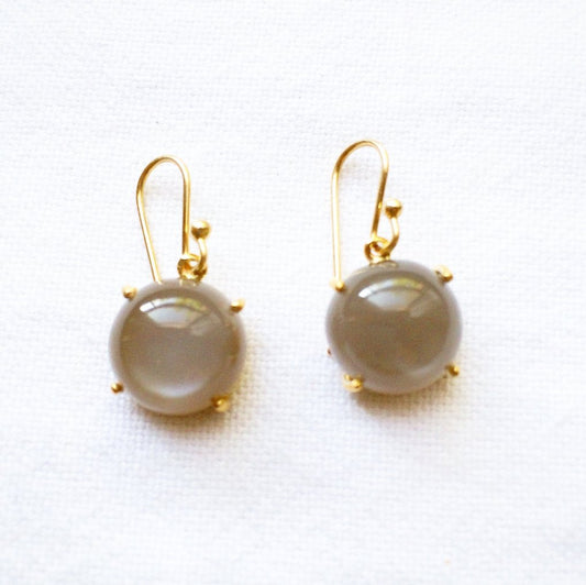 Round Ceylon Moonstone Earrings - Bon Ton goods