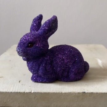Royal Purple Beaded - Extra Small Bunny Lying, Ino Schaller - Bon Ton goods