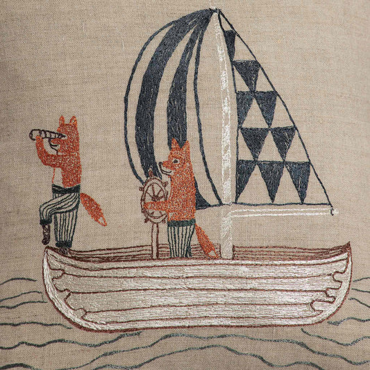 Sailing Foxes Pillow | Coral & Tusk - Bon Ton goods