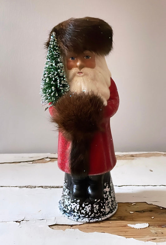 Santa Red Beaded Coat with Fur Hat and Muff | Ino Schaller - Bon Ton goods