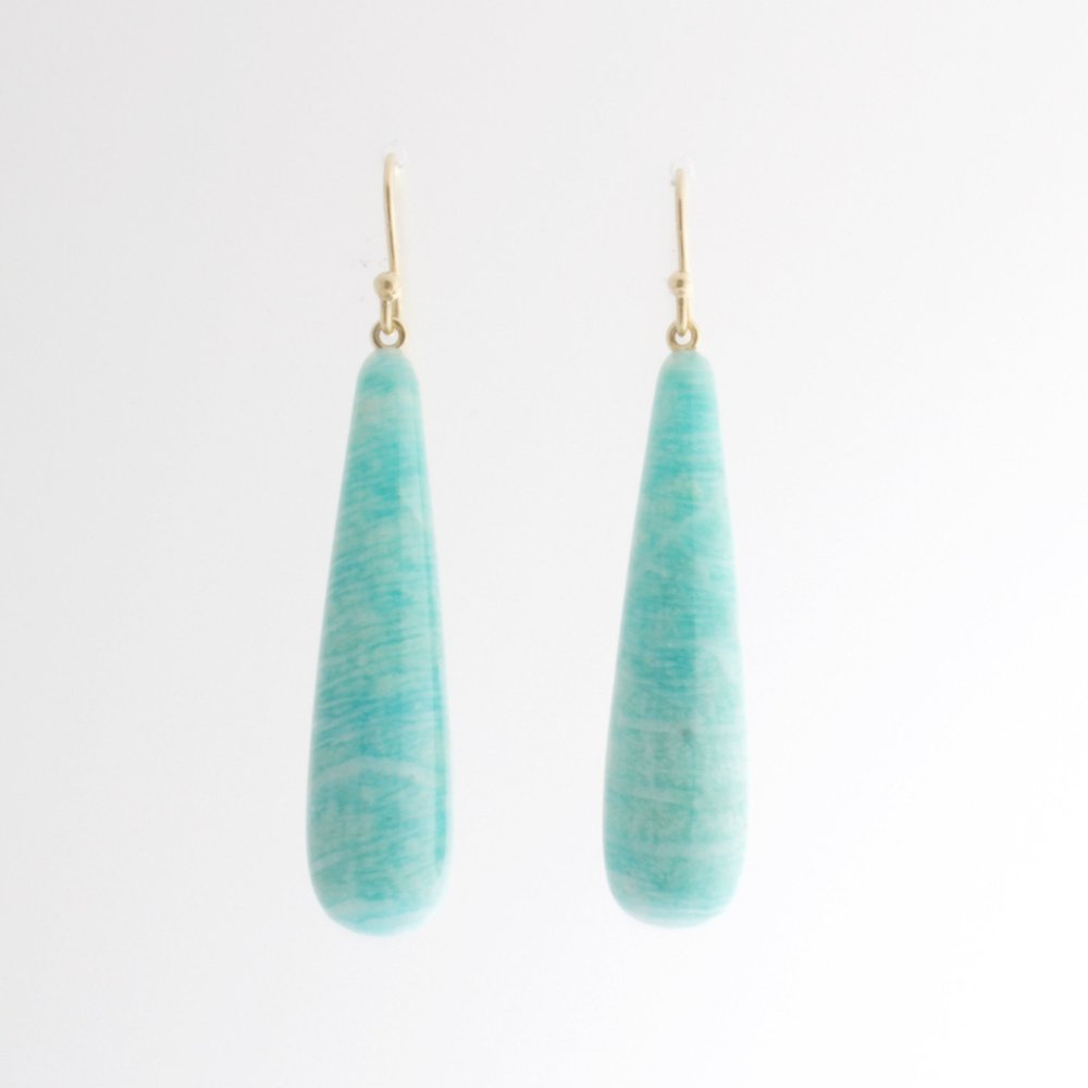 Sea Blue Amazonite Earrings | Mikkel Brøgger - Bon Ton goods