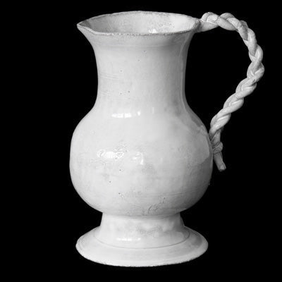 Setsuko Pitcher with Braided Handle | Astier de Villatte: Exclusive Pre-Order Item - Bon Ton goods