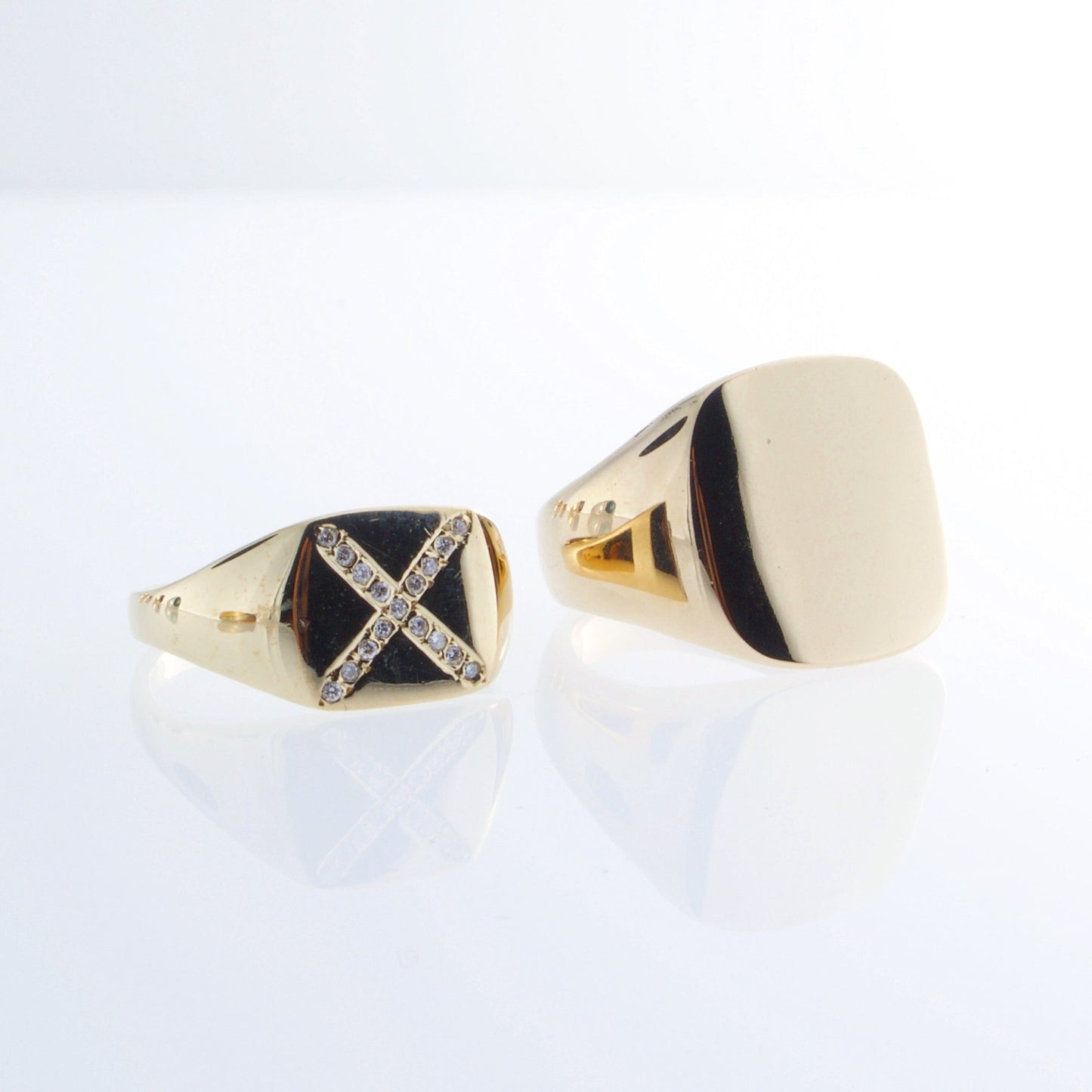 Signet Diamond X Ring - Bon Ton goods