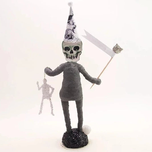 Skeleton Figure - Vintage Inspired Spun Cotton | Vintage by Crystal Spun Cotton Ornament - Bon Ton goods