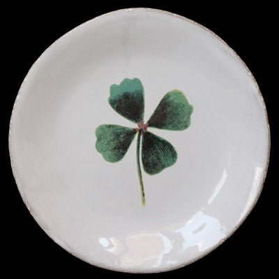 Small 4 Leaves Clover Plate | Astier de Villatte - Bon Ton goods