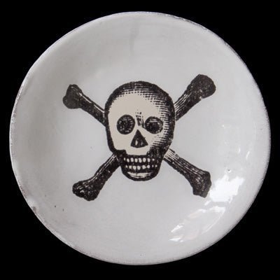 Small Skull & Bones Plate | Astier de Villatte - Bon Ton goods